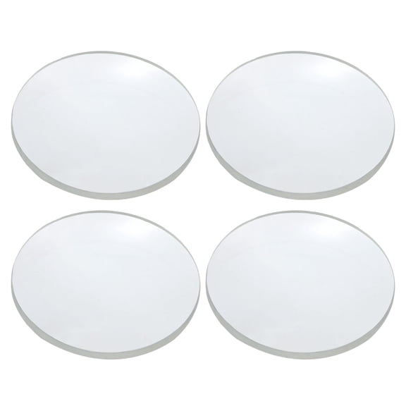 Concave Lens, 160mm Focal Length 36mm (1.4") Diameter Round Glass Magnifying Telescope Lens Trial Set Ground Edge for Lab Physics Class Optics Scientific Experiments, White, 4Pcs