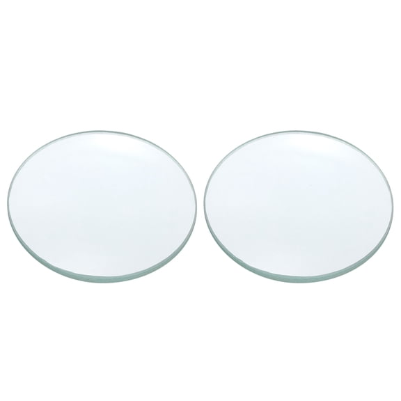 Concave Lens, 160mm Focal Length 60mm (2.4") Diameter Round Glass Magnifying Telescope Lens Trial Set Ground Edge for Lab Physics Class Optics Scientific Experiments, Cyan, 2Pcs