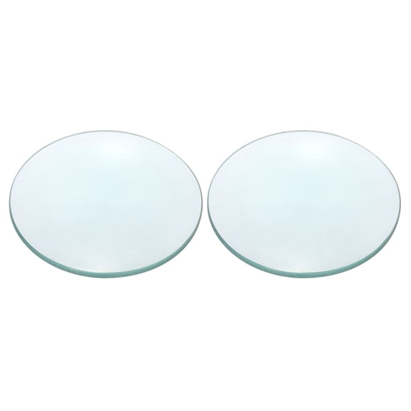 Concave Lens, 180mm Focal Length 84mm (3.3") Diameter Round Glass Magnifying Telescope Lens Trial Set Ground Edge for Lab Physics Class Optics Scientific Experiments, Cyan, 2Pcs