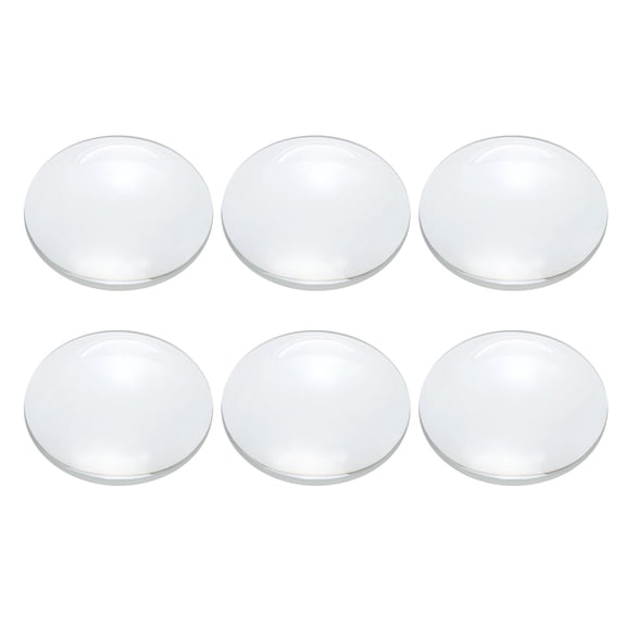 Concave Lens, 60mm Focal Length 40mm (1.6") Diameter Round Glass Magnifying Telescope Lens Trial Set Ground Edge for Lab Physics Class Optics Scientific Experiments, White, 6Pcs