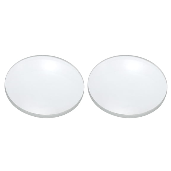 Concave Lens, 65mm Focal Length 30mm (1.2") Diameter Round Glass Magnifying Telescope Lens Trial Set Ground Edge for Lab Physics Class Optics Scientific Experiments, White, 2Pcs