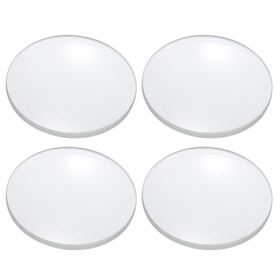Concave Lens, 65mm Focal Length 30mm (1.2") Diameter Round Glass Magnifying Telescope Lens Trial Set Ground Edge for Lab Physics Class Optics Scientific Experiments, White, 4Pcs