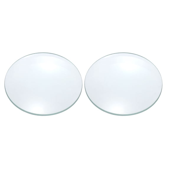 Concave Lens, 70mm Focal Length 42mm (1.7") Diameter Round Glass Magnifying Telescope Lens Trial Set Ground Edge for Lab Physics Class Optics Scientific Experiments, Cyan, 2Pcs