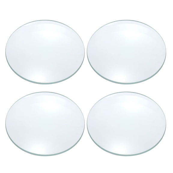 Concave Lens, 70mm Focal Length 42mm (1.7") Diameter Round Glass Magnifying Telescope Lens Trial Set Ground Edge for Lab Physics Class Optics Scientific Experiments, Cyan, 4Pcs
