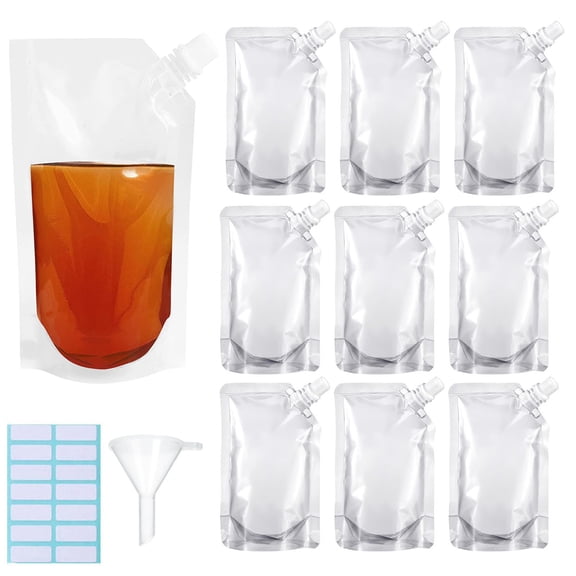 Concealable And Reusable cruise sneak flask Liquor Pouches flask kit Sneak Alcohol flask hide drinking flask kit (6OZ -10PCS)
