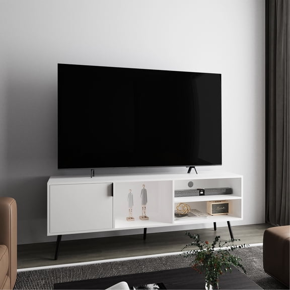 Concealed Cable & Organized Storage - Display Media Devices in Small Living Rooms