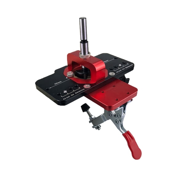 Concealed Door Hinge Jig 35mm Cabinet Hinge Jig with Quick Clamps Dust Vacuum Adapter Hinge Hole Drilling Guide Locator