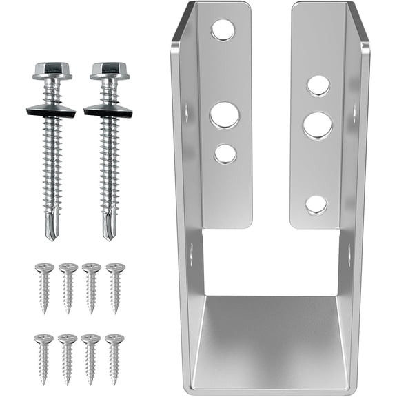 Concealed Joist Hanger,2" x 4" Hanger (Galvanizing 12 PCS) | Outdoor,Concealed Face Mount Bracket for 2"x4" Beam ,Swing,Fence