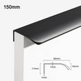 thumbnail image 1 of Concealed Kitchen Aluminum Drawer Pulls Cabinets Pull Handle Edge Finger Pull Hidden Bar Pulls BLACK-150MM, 1 of 8