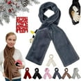 thumbnail image 1 of Concealed Pocket Scarf, Faux Scarf With Hidden Zipper Pocket, Cozy Wrap Secure Concealed Storage, for Phone Keys(Gray), 1 of 6