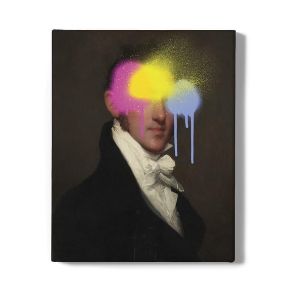 Concealed Portrait I Wrapped Canvas  -Victoria Barnes Designs,