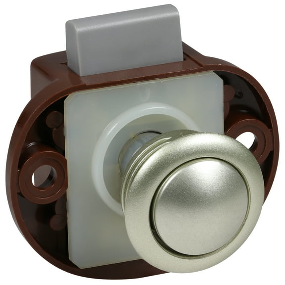Rok Hardware Concealed Push Button Drawer Knob Lock for Cabinet, Drawer, RV, Motorhome - Small