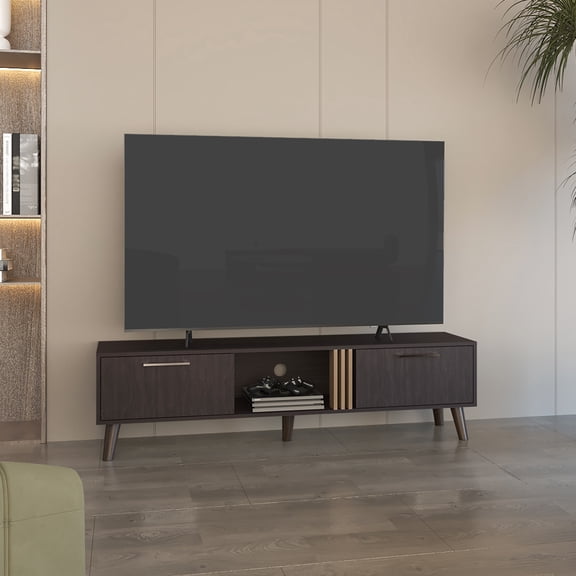 Concealed Storage and Clean Look - Store Media Devices in Pull - down Cabinets for Tidy Space