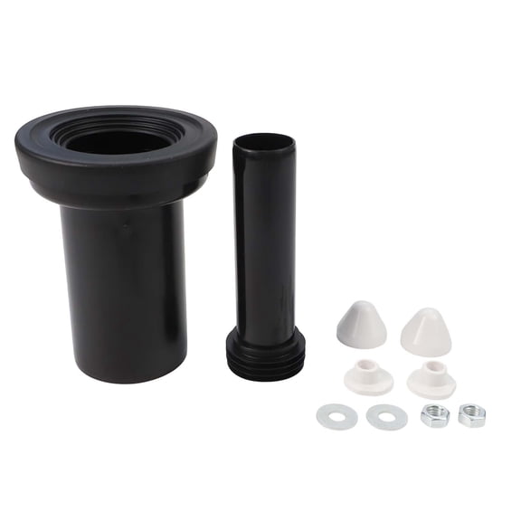 Concealed Toilet Cistern Flush Pipe And Drainage Kit With Sealing Ring For In-Wall Installation, Space-Saving Bathroom Plumbing Accessory for Various Models, Black