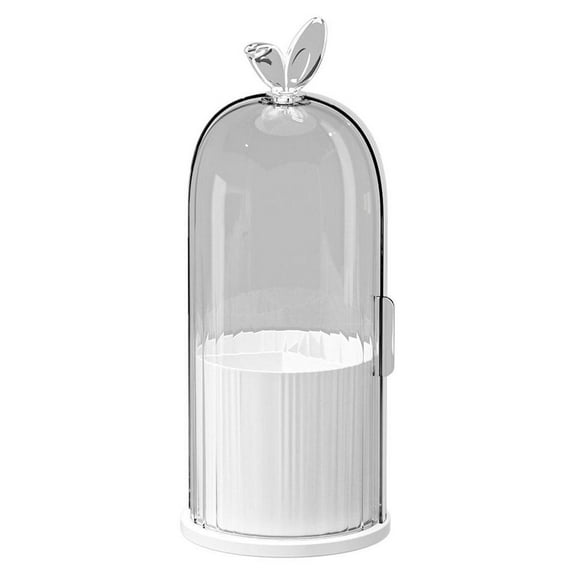 Concealed Toothbrush Holder,360 Rotate Makeup Brush Holder, Makeup Brush Organizer with Clear Lid,Waterproof Dustproof Makeup Brushes Organizer Storage,for Vanity Desktop Bathroom Countertop