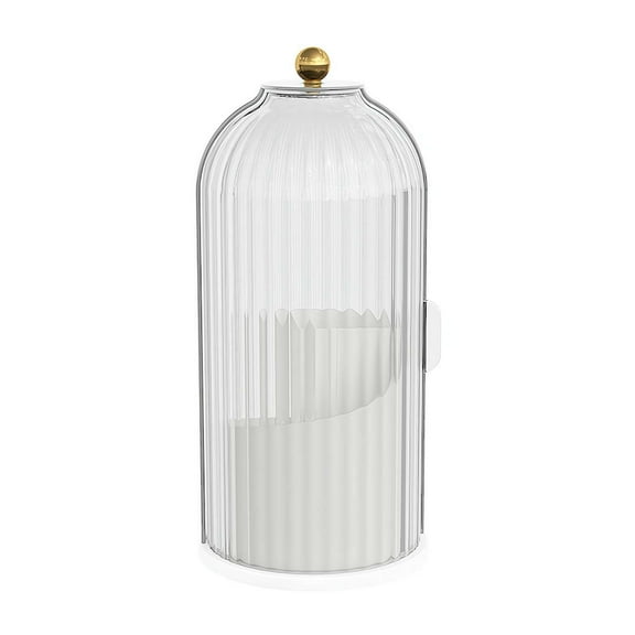 Concealed Toothbrush Holder, 360 Rotating Makeup Brush Holder Organizer with Countertop, for Lid Bathroom Clear Vanity QABN