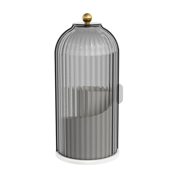 Concealed Toothbrush Holder, Toothbrush Organizer with Cover, Rotating 3 Slots Covered Makeup Brush Holder, Bathroom Counter Organizer, 360 Rotating Waterproof Dustproof Toothpaste Holder