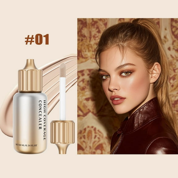 Concealer Liquid High Coverage Long Lasting Makeup Foundation Hydrating Moisturizing Repair Dark Circles Blemish Cover Waterproof Natural Finish