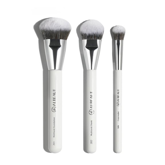 Concealer Makeup Brushes Set, Angled Under Eye Brightening Brushes for Liquid, Cream, Stick Concealer Foundation Nose Contour Eyeshadow Blending (189193)