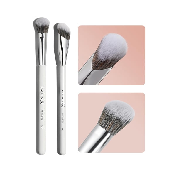 Concealer Makeup Brushes Set, Angled Under Eye Brightening Brushes for Liquid, Cream, Stick Concealer Foundation Nose Contour Eyeshadow Blending (189193)