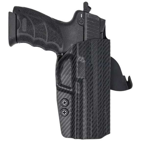 H&K 45 Full Size Paddle Holster Carbon Fiber Black / Left Hand by Rounded Gear