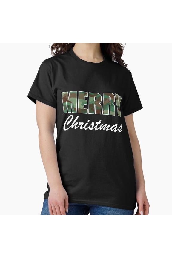 Concealment Pattern Cheerful Bright Winter Holiday Classic Unisex T-Shirt, up to Size 5XL