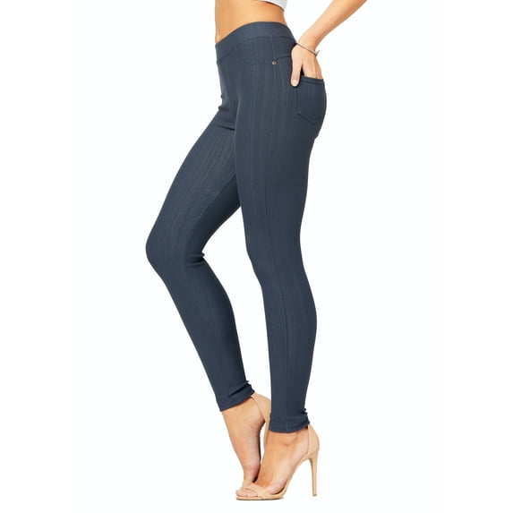 Conceited Women's Ava Stretch Soft High Waist Basic Jeggings - Denim Leggings