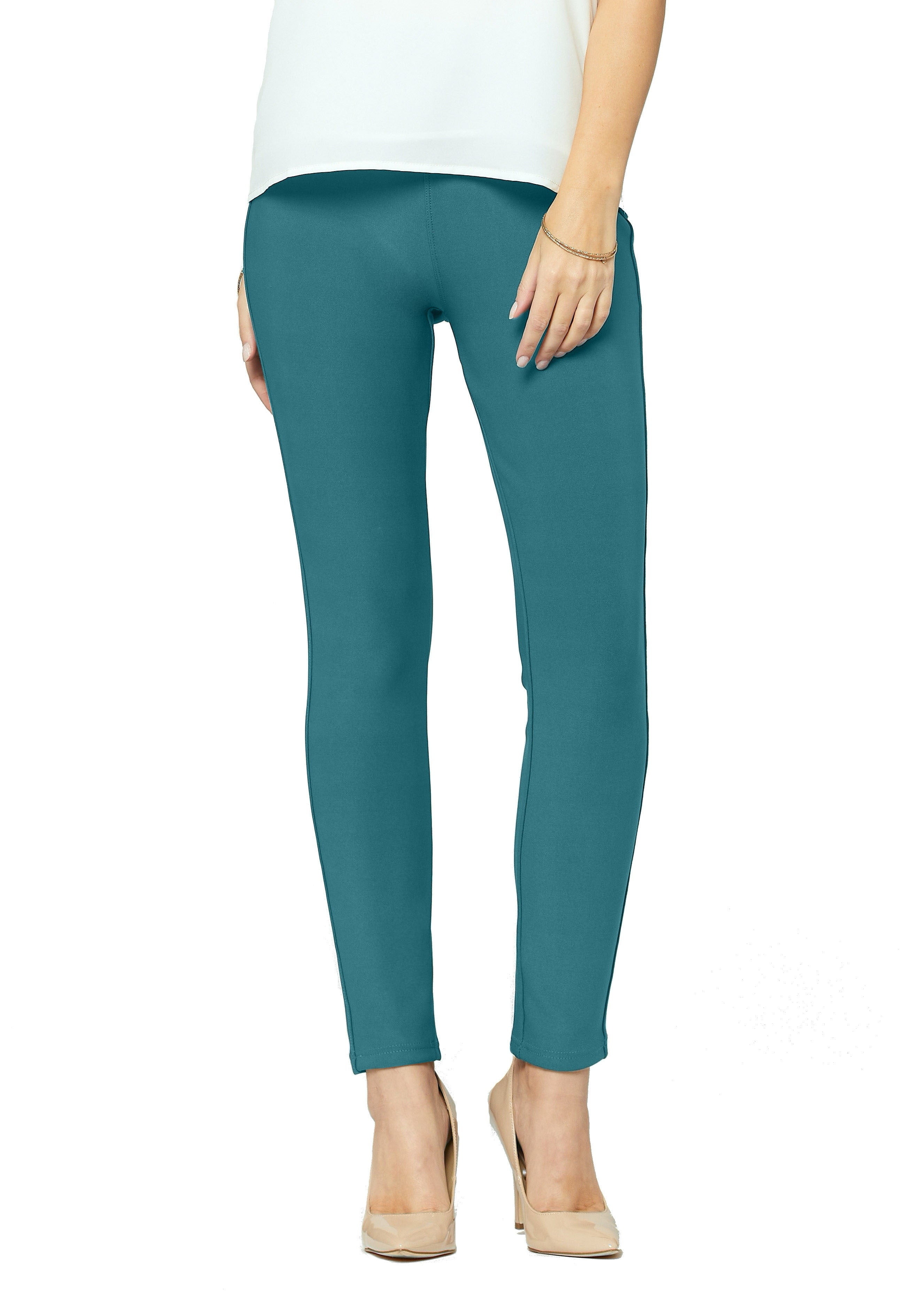 Conceited Women s Classic High Waist Stretch Ponte Pants Dressy Leggings with Butt Lift Walmart