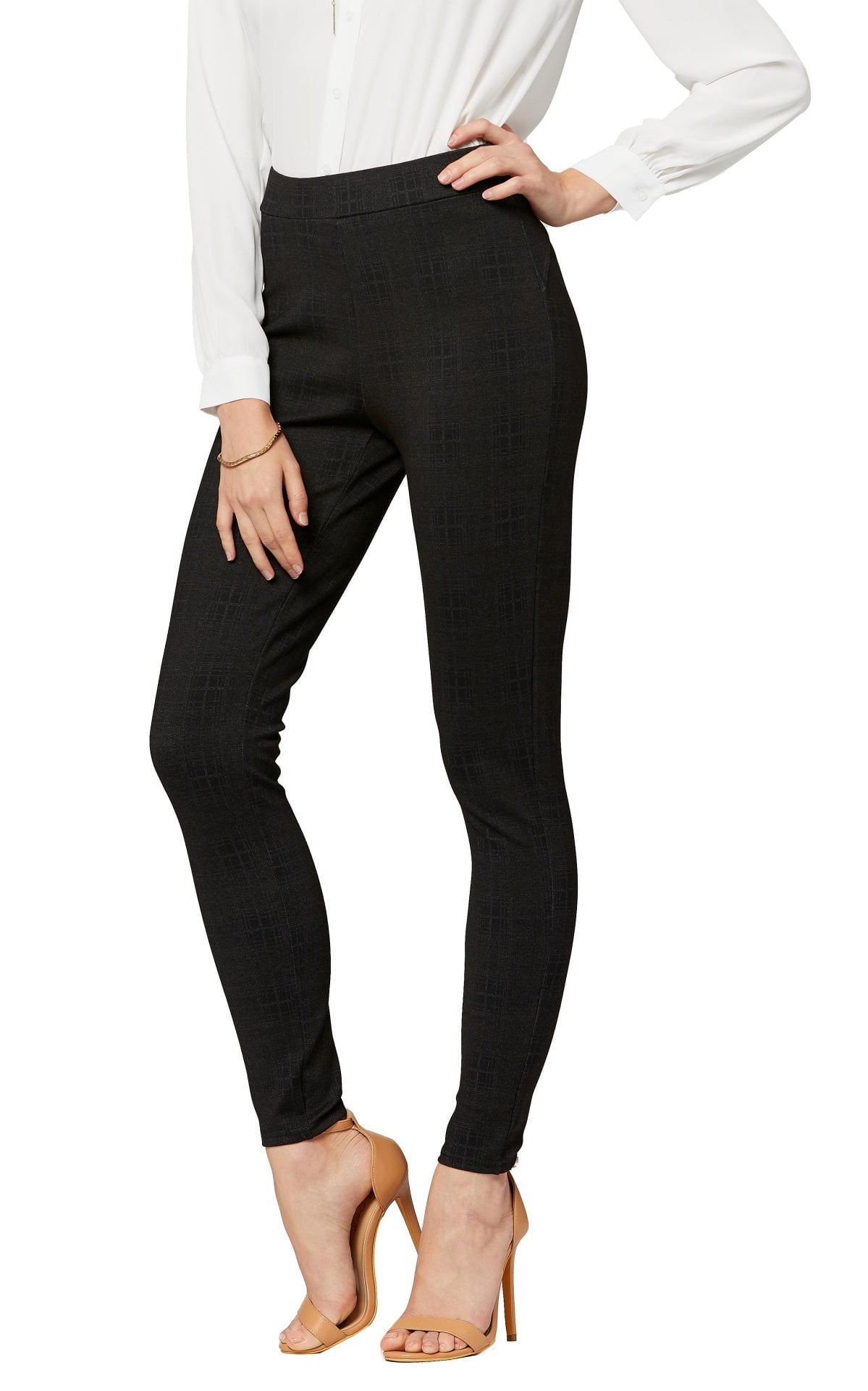 Conceited Women's Motivate Stretch Knit Ponte Pants - Dressy Leggings -  Wear to Work