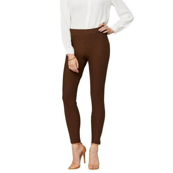 Conceited Women's Motivate Stretch Knit Ponte Pants - Dressy Leggings - Wear to Work