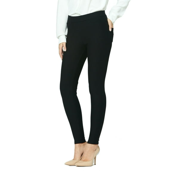 Conceited Women's Motivate Stretch Knit Ponte Pants - Dressy Leggings - Wear to Work