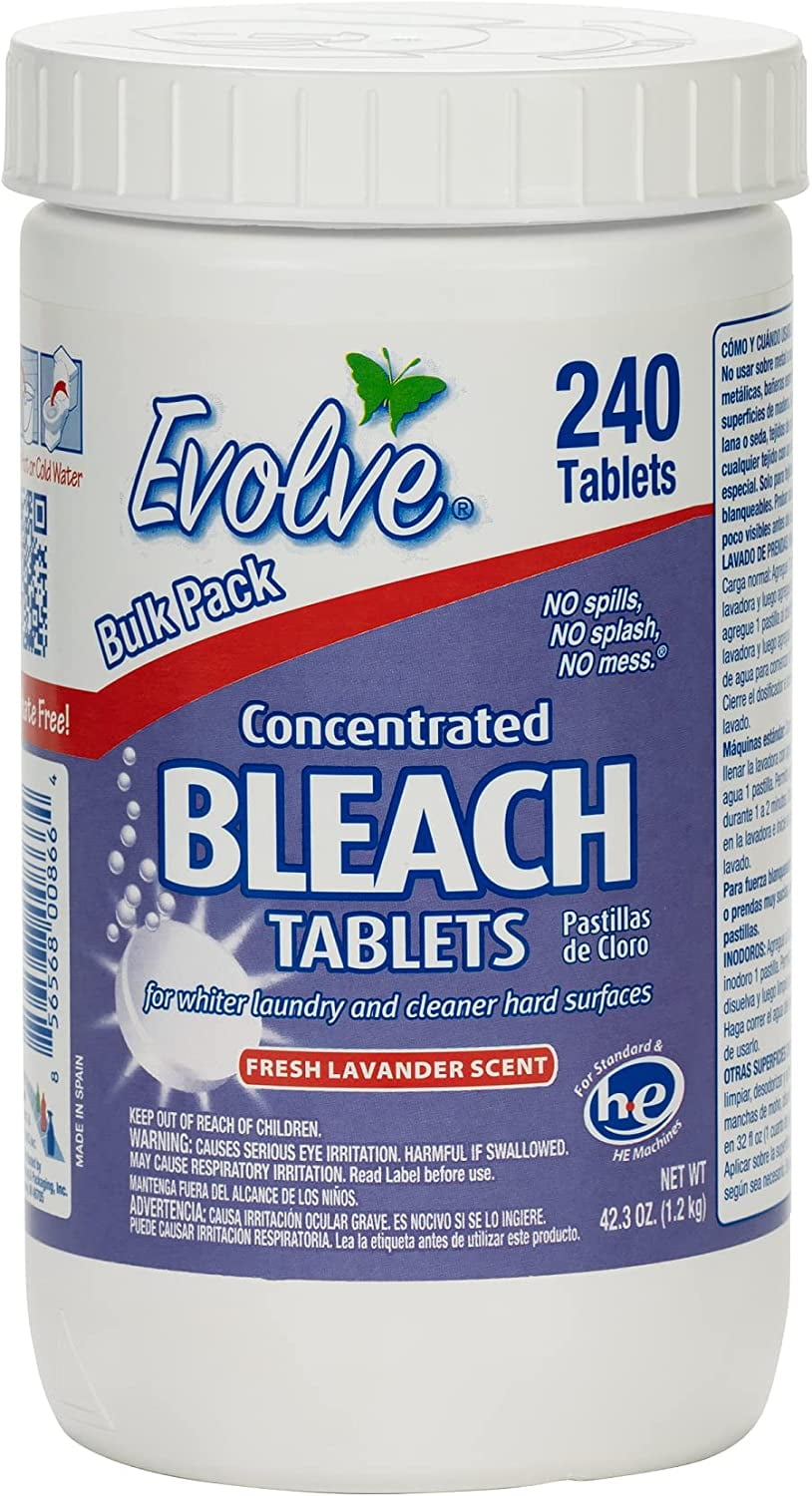 Concentrated Bleach Tablet Bulk Size 240 Tablets 1 Pack Fresh Lavender