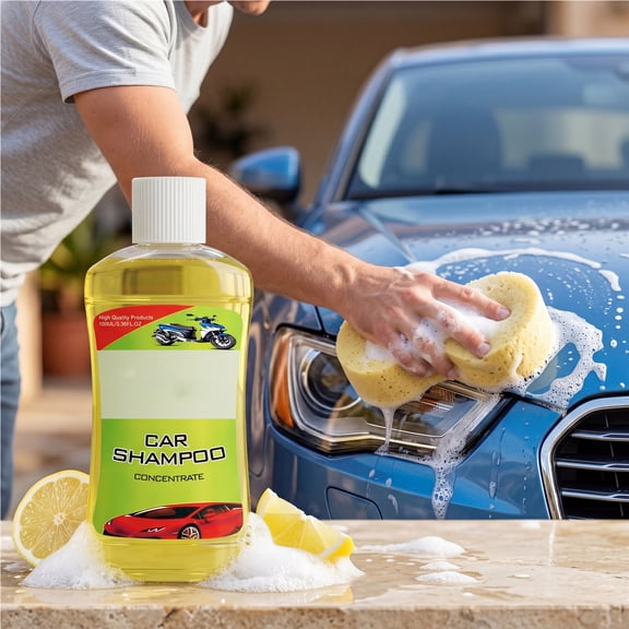 Concentrated Car Wash Shampoo, Gentle Auto Cleaning Soap for Vehicle Motorcycle RV Bicycle Exterior Washing, High Foam Dirt Grease Remover Safe for Paint
