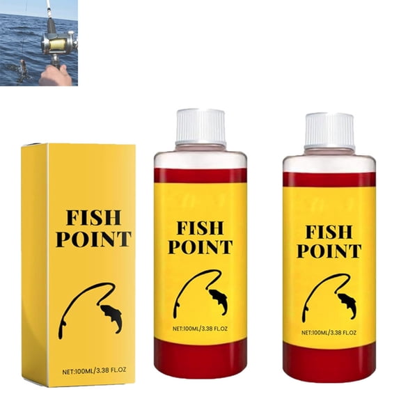 Concentrated Fish Attractant Liquid, Red Worm Liquid Spray, Bait Scent Attractor for Freshwater Fishing, Improves Bite Response(2pcs)