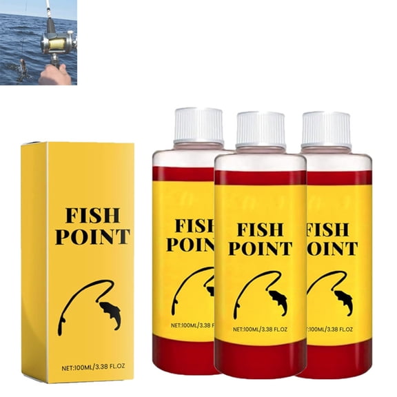 Concentrated Fish Attractant Liquid, Red Worm Liquid Spray, Bait Scent Attractor for Freshwater Fishing, Improves Bite Response(3pcs)