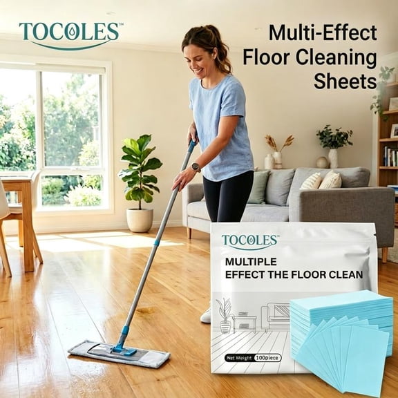 Concentrated Floor Cleaning Tablets Sheets, Multi-Surface Deodorizing Mop Cleaner and Polish for Hardwood, Laminate, Tile, and RV Floors, Multi-Pack