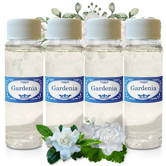 Concentrated Gardenia 2.0 fl oz Fragrances 4 Pack, Scented Oils for Use in Water Vacuums Like Hyla, Rainbow, Sirena, Diffusers, Aromatherapy, Rainmate