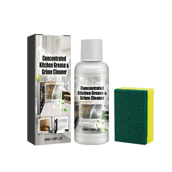 Concentrated Kitchen Grease & Grime Cleaner, Heavy Duty Multi- Surface Cleaner for Kitchen, Countertops, Appliances, Walls and Floor Surfaces, 1.69oz