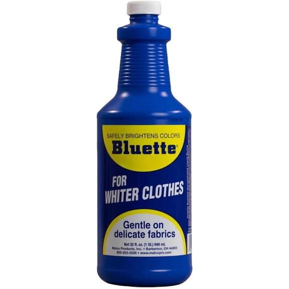 Concentrated Liquid Laundry Bluing 32 Fl Oz  Restores Whiteness & Brightness for Your Laundry, Safe & Gentle on Fabrics, Eco-Friendly Fabric Whitener for Laundry Types