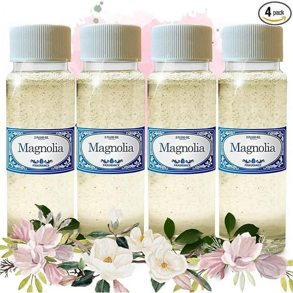 Concentrated Magnolia 2.0 fl oz Fragrances 4 Pack, Scented Oils for Rainbow, Rainmate, Water Vacuums, Diffusers, Aromatherapy