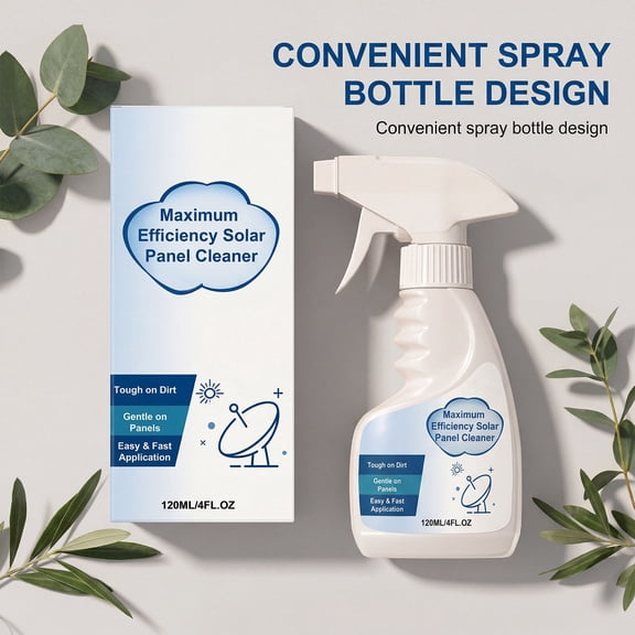 Concentrated Multisurface Cleaner Spray Solar Panel Cleaner, Advanced Window Cleaner Tool for Outdoor, Car Glass Cleaner Eco Friendly 120ml