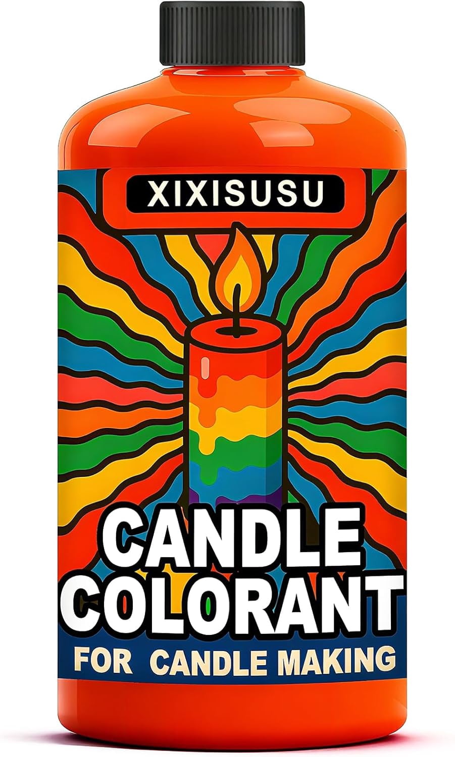 Concentrated Orange Candle Color Dye - 10 fl oz Bottle for Vibrant Candle Color Dye for Soy Wax, Beeswax, Candle Making - Just a Few Drops for Vibrant Color (Orange, 10 Fl.Oz)