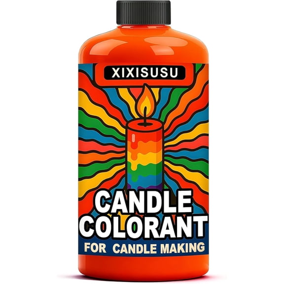 Concentrated Orange Candle Color Dye - 10 fl oz Bottle for Vibrant Candle Color Dye for Soy Wax, Beeswax, Candle Making - Just a Few Drops for Vibrant Color (Orange, 10 Fl.Oz)