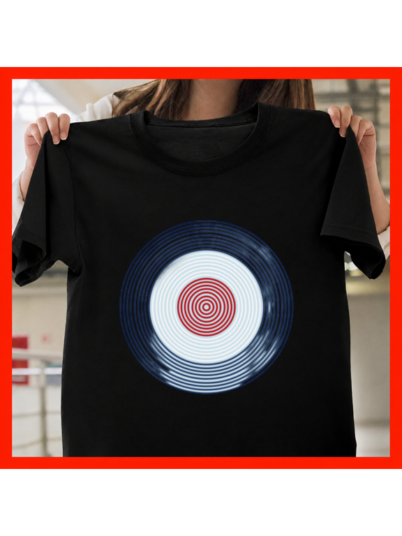 Concentric Mod Target Roundel Sixties British Scooter Pop Unisex T-Shirt, S-3XL