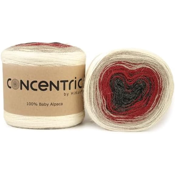 Concentric Yarn Cake, 100% Baby Alpaca Wool Gradient Yarn for Knitting, Crocheting, and Crafts, 437 Yards, (#1026 - Burbs)$$Art & Craft