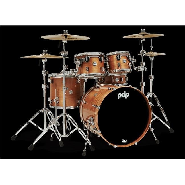 Concept Exotic Drum Tom, Honey Mahogany & Chrome Hardware - 5 Piece
