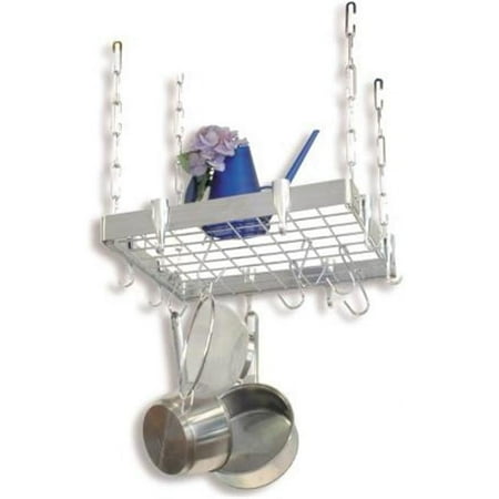 Concept Housewares PR-40902 Square Ceiling Rack Stainless Steel 20 x 20 Pot Rack