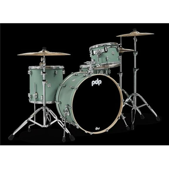 Concept Maple Drum Set, Satin Seafoam & Chrome Hardware Rock