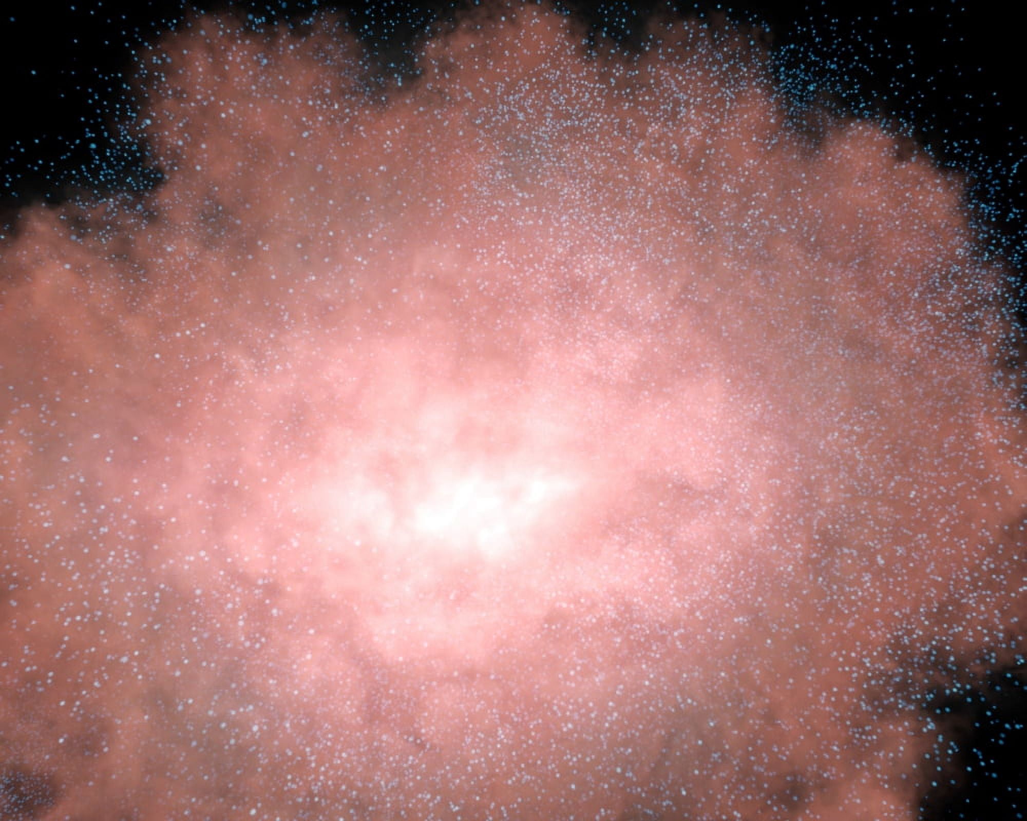 Concept of what a dusty and bright galaxy might look like close up if viewed in infrared light Canvas Art - Stocktrek Images (31 x 25)