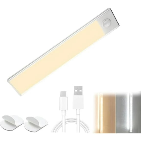 Conceptan Light, Conceptan Punch Free Smart Light, Led Intelligent Human Long Motion Sensor Wireless Magnetic Lights, for Kitchen, Stairs (Warm,10cm)